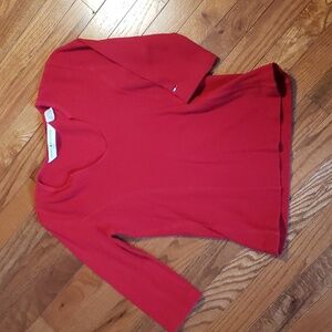 WOMENS TOMMY HILFIGER V NECK THERMAL SHIRT, SIZE MEDIUM